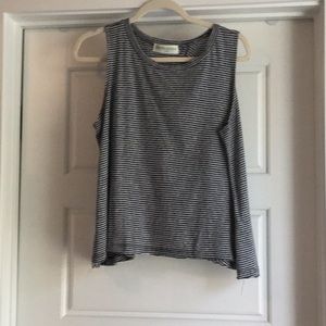 Split-back, striped tank top